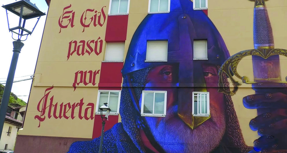 Mural recientemente pintado por Cristhian Sasa en Huerta de Rey